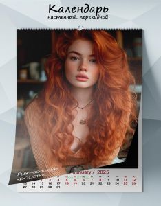 Календарь настенный, перекидной Рыжеволосые красотки на 2025 год