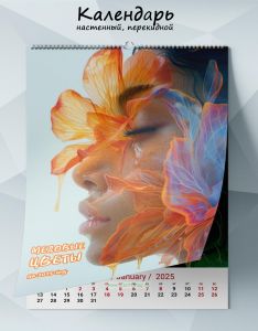 Календарь настенный, перекидной Медовые цветы на 2025 год