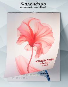 Календарь настенный, перекидной Цветы на 2025 год