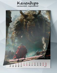 Календарь настенный, перекидной Идеи на тему Храбрые рыцари на 2025 год