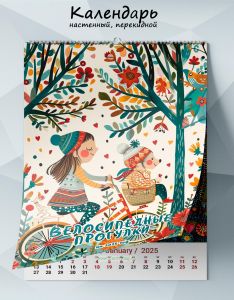 Календарь настенный, перекидной Велосипедные прогулки на 2025 год