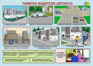 Плакаты Памятка водителю автобуса