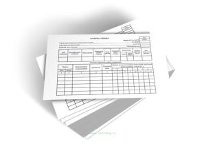 Карточка-справка, №417 (код по ОКУД 0504417) формат А5 (пустая внутри)