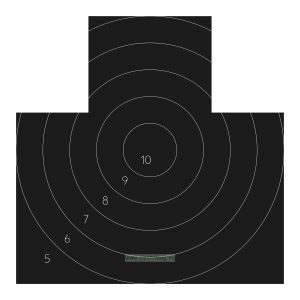 Мишень для пулевой стрельбы. Мишень №4 Грудная фигура с кругами