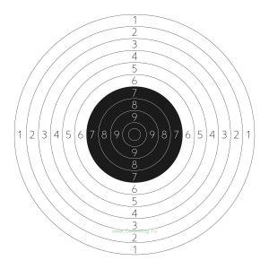 Мишень для пулевой стрельбы. Мишень №4 спортивная