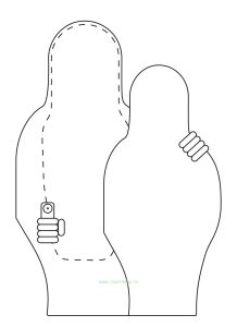 Мишень для пулевой стрельбы. Мишень №6с Поясная фигура преступника с заложником
