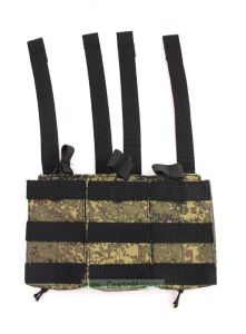 Подсумок под 3 магазина, 3 отделения, открытого типа (пиксель)