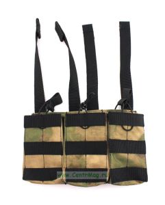 Подсумок под 3 магазина, 3 отделения, открытого типа (A-TACS FG)