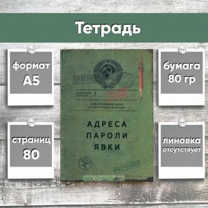 Тетрадь Адреса, пароли, явки, А5
