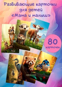 Развивающие карточки для детей Мама и малыш