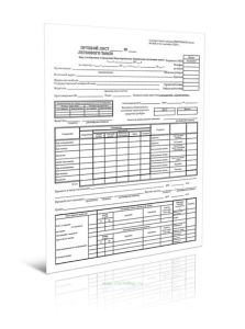 Путевой лист легкового автомобиля такси. Форма 4 (Приказ Минтранса от 11.09.2020 № 368)