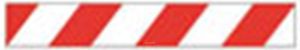 Сигнальная разметка. Красно-белая разметка (полосы под наклоном, самоклеящаяся пленка)