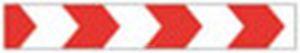 Сигнальная разметка. Красно-белая разметка (полосы в виде елочки, самоклеящаяся пленка)