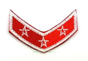Нарукавная нашивка Юнармия (1,9 х 6 см, с тремя звездами)