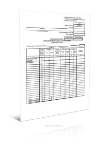 Ведомость учета движения продуктов и тары на кухне (товарный отчет) (Форма № ОП-14)