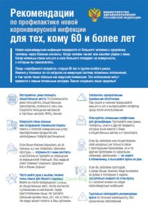 Плакат Рекомендации по профилактике новой коронавирусной инфекции для тех, кому 60 и более лет (вертикальный)