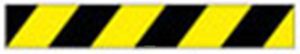 Сигнальная разметка. Желто-черная разметка (полосы под наклоном, самоклеящаяся пленка)