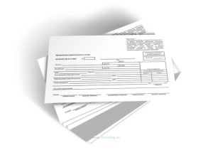 Препроводительная ведомость к сумке с денежной наличностью (Код формы по ОКУД 0402300) пачка (30 шт)