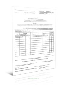 Акт оценки невостребованного и бездокументного груза (Форма ГУ-21)
