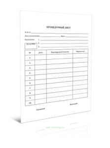 Процедурный лист