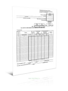 Акт на отпуск питания сотрудникам организации (Форма № ОП-21)