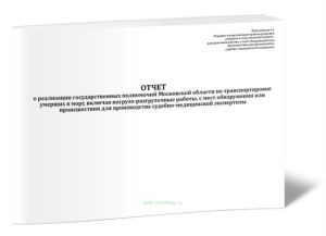 Отчет о реализации государственных полномочий Московской области по транспортировке умерших в морг, включая погрузо-разгрузочные работы, с мест обнару