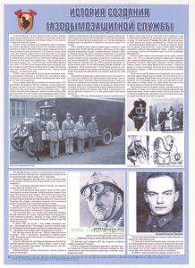 Плакат История создания газодымозащитной службы