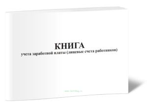 Книга учета заработной платы (лицевые счета работников)