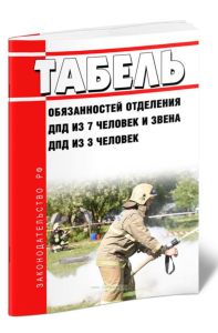 Табель обязанностей отделения ДПД из 7 человек и звена ДПД из 3 человек