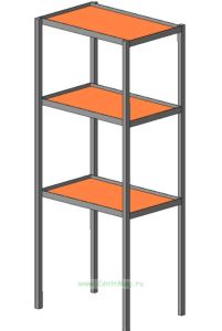 Полка металлическая 400х300х500
