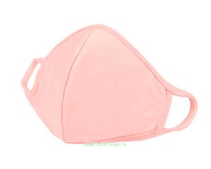 Маска защитная тканевая многоразовая (розовая, универсальный размер)