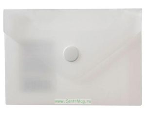 Папка-конверт с кнопкой BRAUBERG, А7 (74 х 105 мм), матовая