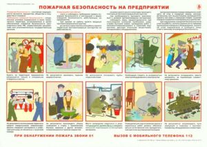 Плакат «Пожарная безопасность на предприятии»