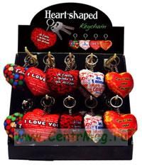 Брелок Сердце 8*6см МИКС 123427