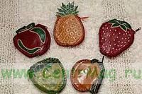 Кошелек под мелочь Фрукты (кожа) в ассортименте