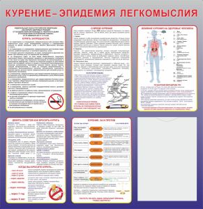 Стенд Избавься от никотиновой зависимости (740х720х2 мм)
