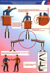 Плакат Требования безопасности для машиниста автовышек и автогидроподъемников. А2 (450x610 мм). Ламинированный