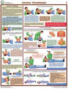 Комплект плакатов Первая реанимационная и первая медицинская помощь. (6 листов)