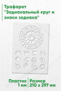 Трафарет Зодиакальный круг и знаки зодиака