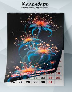 Календарь настенный, перекидной Цветочные зарисовки на 2026 год