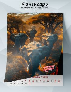 Календарь настенный, перекидной Сердце Африки на 2026 год