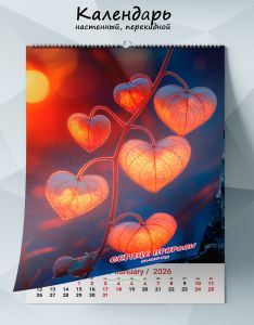 Календарь настенный, перекидной Сердце природы на 2026 год