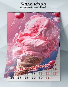 Календарь настенный, перекидной Сладкий мир на 2026 год