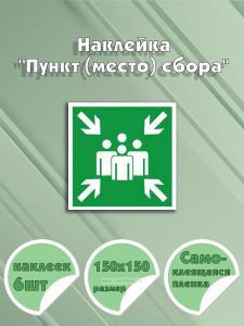 Наклейка Пункт (место) сбора 15 х 15 см