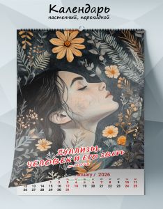 Календарь настенный, перекидной Дуализм: человек и его зверь на 2026 год