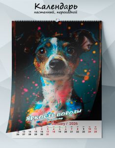 Календарь настенный, перекидной Яркость породы на 2026 год