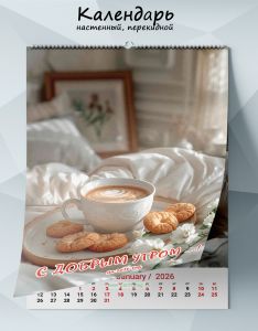 Календарь настенный, перекидной С добрым утром …! на 2026 год