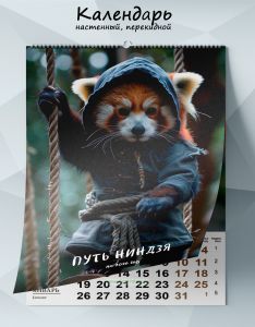 Календарь настенный, перекидной Путь ниндзя на 2026 год