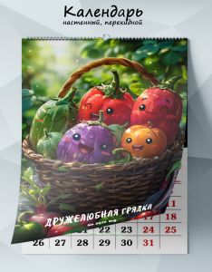 Календарь настенный, перекидной Дружелюбная грядка на 2026 год
