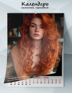 Календарь настенный, перекидной Рыжеволосые красотки на 2026 год